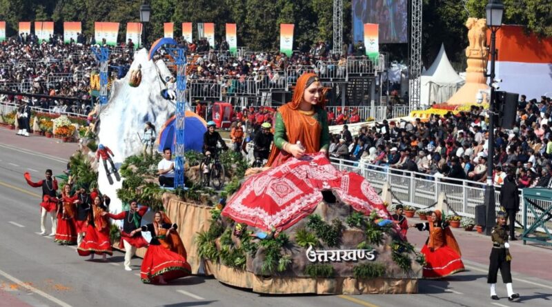 गणतंत्र दिवस परेड में ‘सांस्कृतिक विरासत एवं साहसिक खेल’ पर आधारित उत्तराखण्ड की झांकी को देश में  मिला तीसरा स्थान