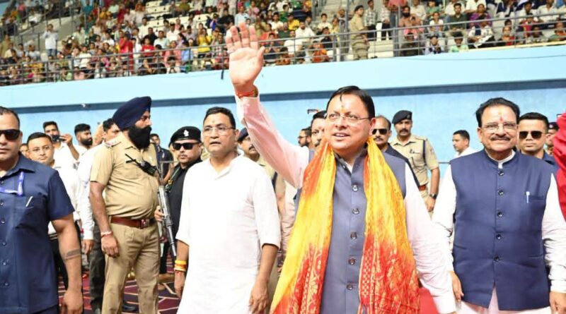 मुख्यमंत्री पुष्कर सिंह धामी ने राष्ट्रीय खेल दिवस-2026 के अवसर पर हल्द्वानी में उत्तराखण्ड राज्य क्रीड़ा विश्वविद्यालय, मानसखण्ड खेल परिसर के प्रथम चरण के ₹43.50 करोड़ के निर्माण कार्यों का शिलान्यास किया
